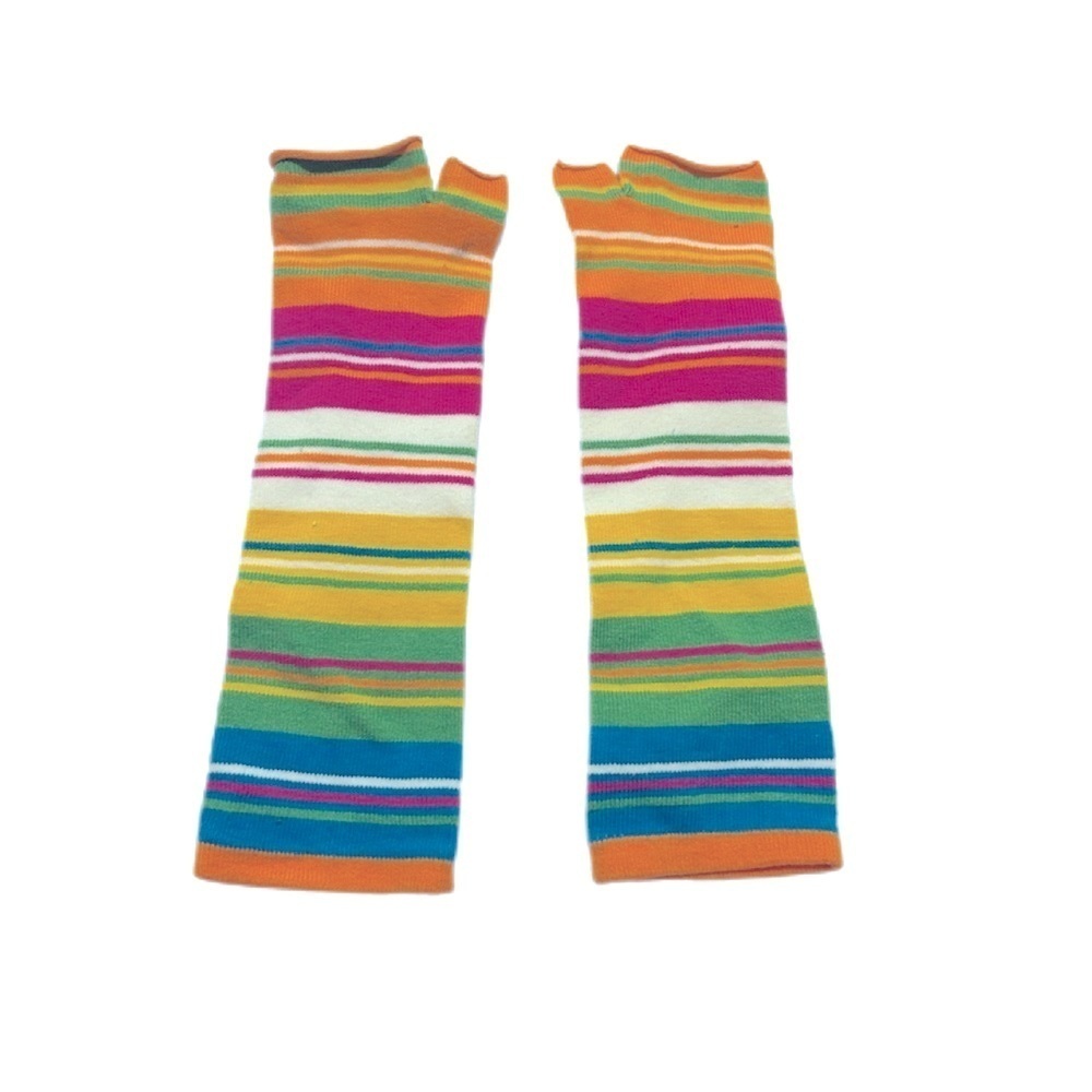 Vintage colorful Striped funky Arm Warmers sleeves